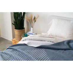 Rumpl Merino Softwool Blanket Queen pacific/triangles -Sleeping Bag & Pad Accessories Shop rumpl merino softwool blanket queen pacific triangles 3