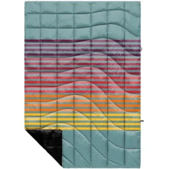 Rumpl Printed Nanoloft Puffy Blanket 1 Person glacier rays