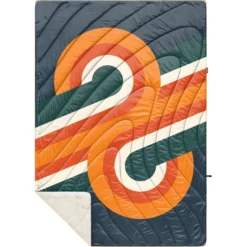 Rumpl Printed Sherpa Puffy Blanket 1 Person harvest twist