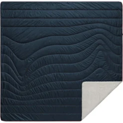 Rumpl Solid Sherpa Puffy Blanket 2 Persons deepwater