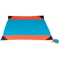 Ticket to the Moon Beach Blanket 213x213cm aqua/orange